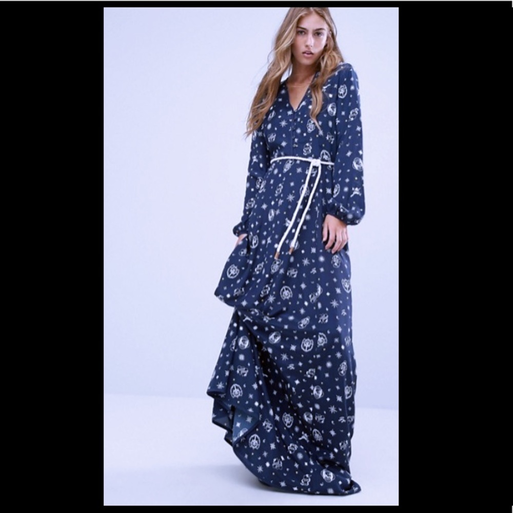 Gigi hadid x Tommy Hilfiger tie waist boho maxi